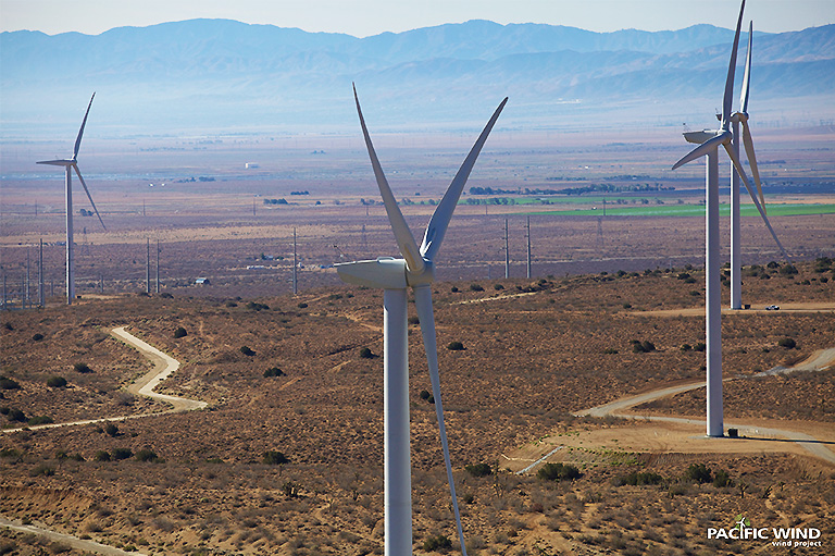 140MW with 70 REpower 2.05MW Turbines Pacific Wind California